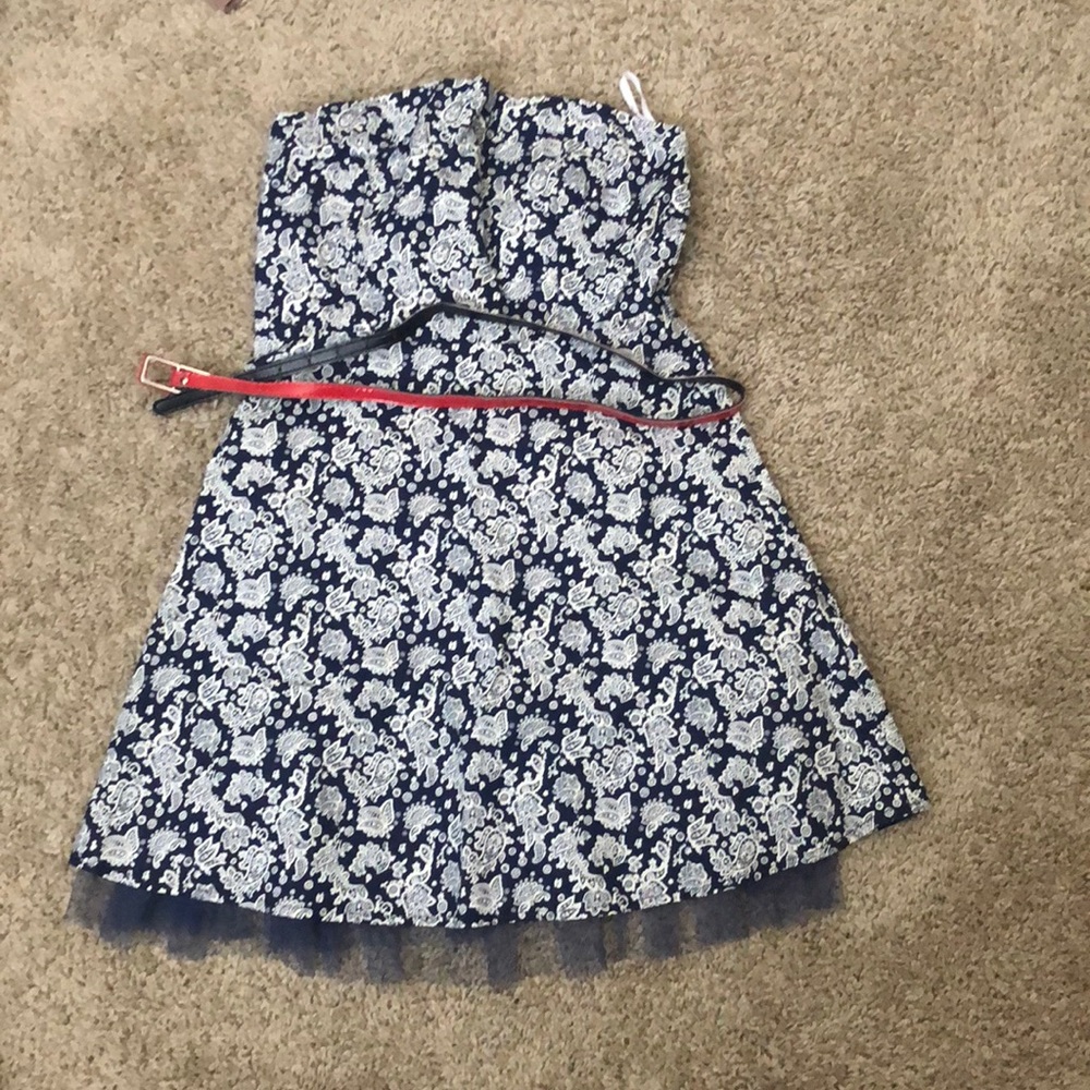 Navy Papaya Dress